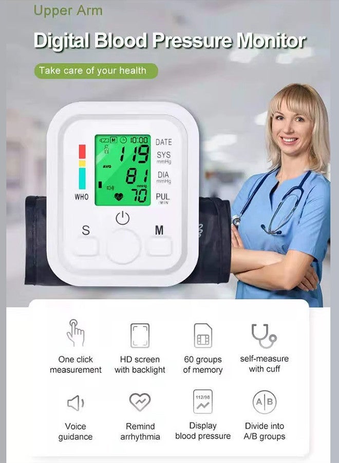 MARGOUN جهاز قياس ضغط الدم الرقمي الأوتوماتيكي مع شاشة كبيرة، وتقنية الحوسبة الدقيقة الذكية، وتشغيل بلمسة واحدة لمراقبة الصحة المنزلية بدقة - Image 3